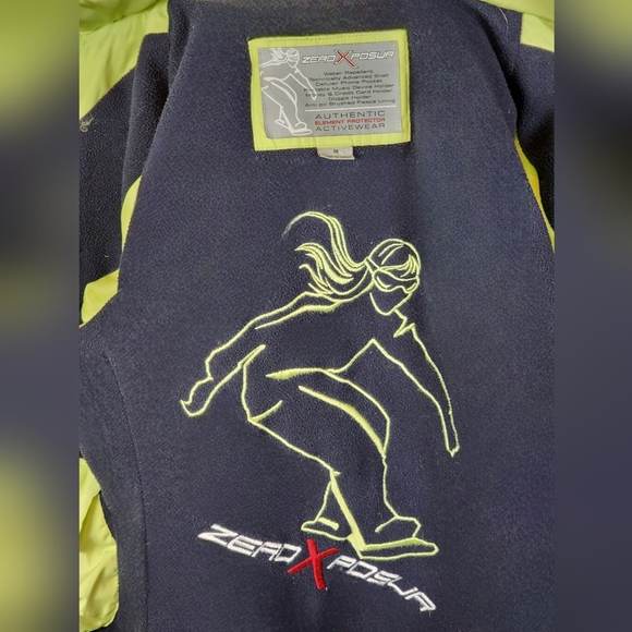 ZeroXposur Green Hooded Puffer Jacket M Down Blend Winter Coat Ski - Picture 10 of 16